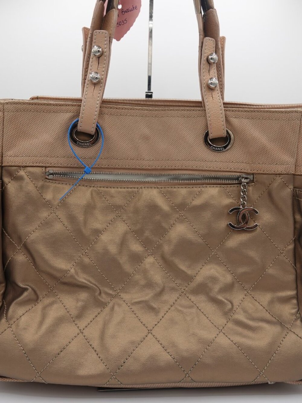 Chanel Paris-Biarritz Gold Grand Tote Metallic XL Great Condition